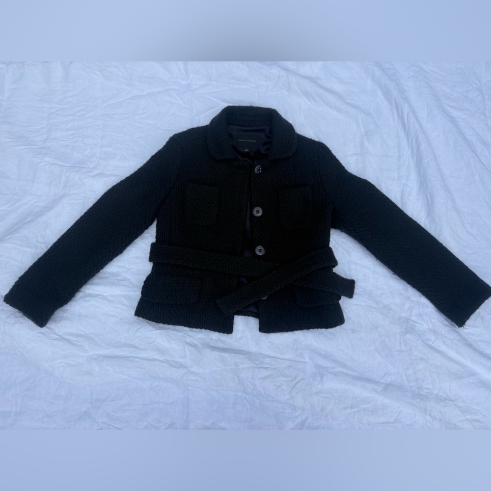 Banana Republic Black Boucle Blazer